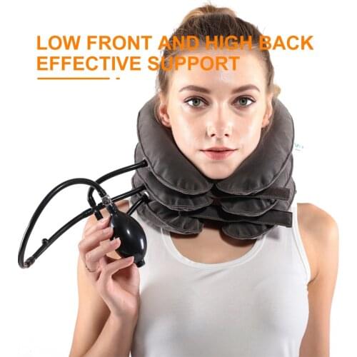 Air Inflatable Cervical Collar Neck Traction Tractor Support Massage Pillow Pain Relief Relax Health Care Neck Head Stretcher