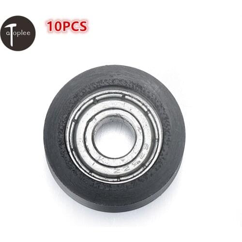 High Quality 10pcs 696ZZ V-Type 6*15*5mm Black Bearing PA66 V-groove Package Plastic Pulley Ball Bearing