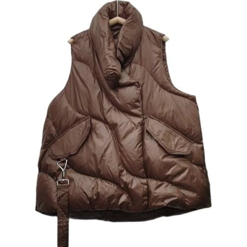 Women Oversize Loose Solid Loose Vest Winter Sleeveless Jacket Coat Korean Fashion Woman Outerwear Waistcoat Plus Size Gilet