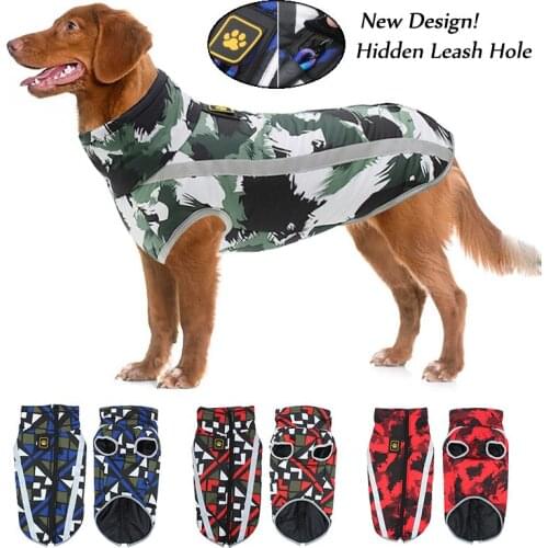 Winter Dog Clothes Pet Warm Reflective Vest Jacket Coat Waterproof Dog Clothing Outfit For Small Medium Large Dog French Bulldog