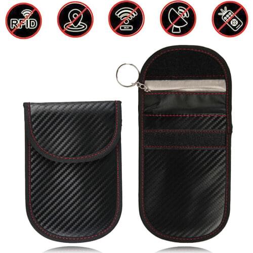 1PCS Car key Bag Cars Fob Signal Blocker Faraday Bags Signal Blocking Bag Shielding Pouch Wallet Case For Privacy Protection