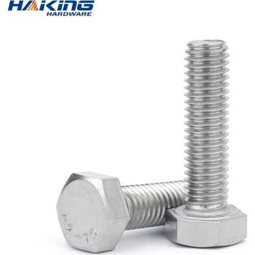 10pc M3 M4 M5 M6 M8 A2 304 Stainless Steel Metric Threaded DIN933 External Hex Hexagon Head Cap Screw Bolt Thread Dia 3/4/5/6mm