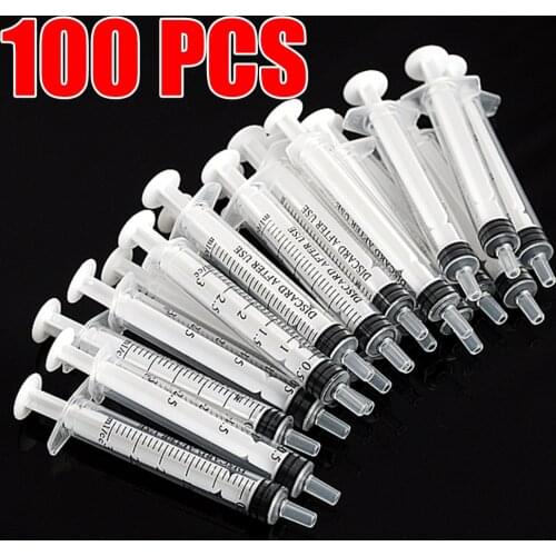 100pcs 3ml Reusable Sterile Measuring Plastic Nutrient Syringe Capacity Transparent With scale Injection Medical Tool Hydroponic