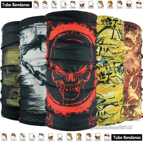 EXPRESS Shipping Wholesale 100pcs New Various Unisex Style Outdoor Tube Seamless Headwear Microfiber Multifunctional Bandanas