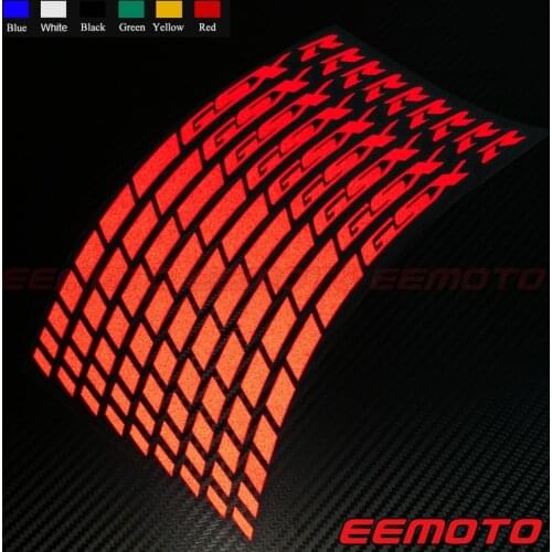 16 X Custom Wheels Rims Tire Decals Reflective Stickers Stripes Waterproof Motorcycle For GSXR 600 750 1000 K1K2K3K4K5K6K7K8K9L1