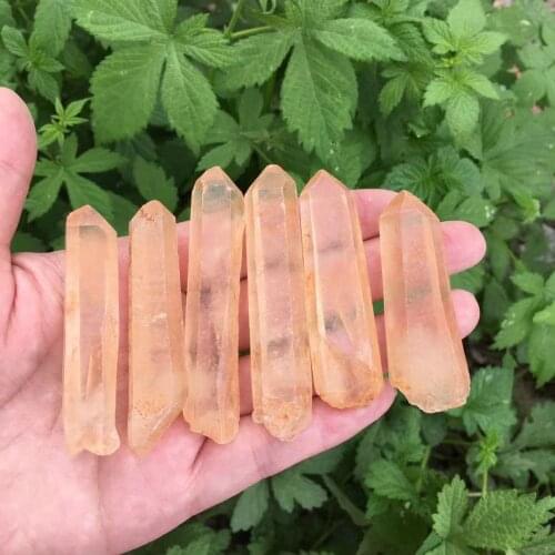 6pcs Natural clear quartz Crystal Point Wand Tower single point rock quartz Crystal Obelisk Healing Crystal gemstone