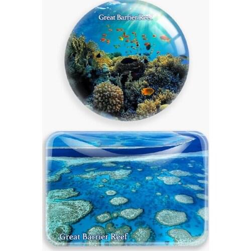 Great Barrier Reef Australia Fridge Magnet World Travel Souvenir glass Refrigerator Magnetic Stickers Home Decor Tourist gift