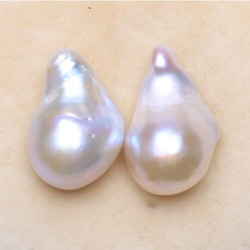 BaroqueOnly Natural Freshwater Irregular pearl beads baroue Pearl stone pair High Quality For DIY earring Jewelry Making BZBA