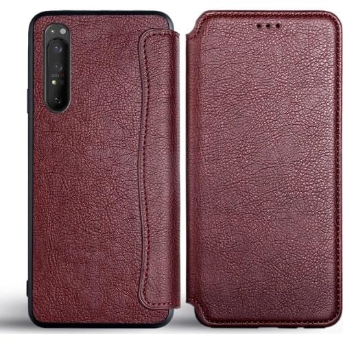 Wallet Case For Sony Xperia 1 III funda Business Pu Leather No Magnet Card Slot Flip Cover For Sony Xperia 1 iii Case coque