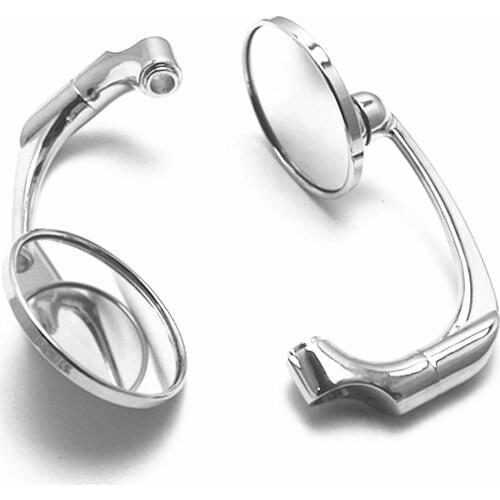 Black/Chrome 8mm 10mm Universal Motorcycle Round Rearview Side Mirrors For Dirt bike Scooter Offroad Cafe Racer Old School