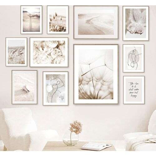 Flower Scenery Picture Home Wall Art Canvas Painting Modern Nordic Landscape Figure Posters and Prints for Living Room Decor