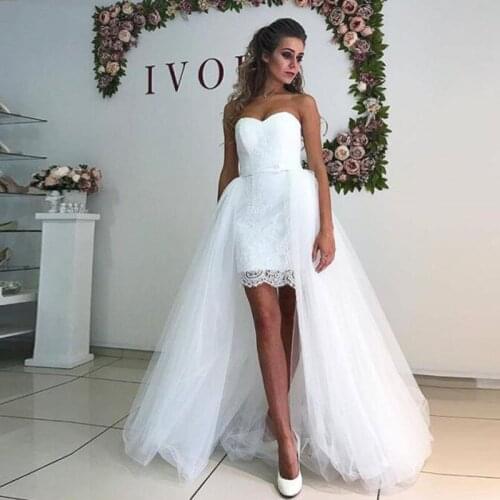 An034 Elegant Sweep Train Wedding Dress Sexy Corset Wedding Gowns Lace Skirt Wedding Dresses Bridal Gown robe