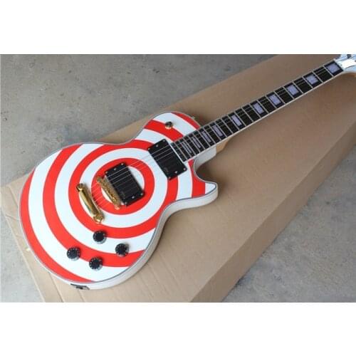 Electric guitar red circle white EMG pickup free delivery