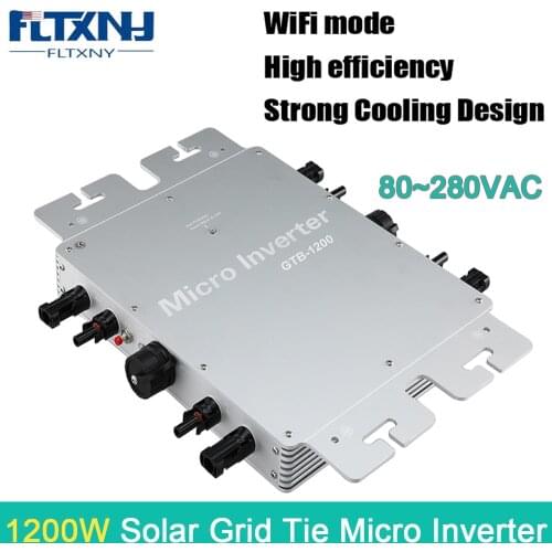 FLYT 1200w Solar Grid Tie Micro Inverter Wifi Mode Communcation Solar Ongrid Micro Inverter MPPT Micro inverter