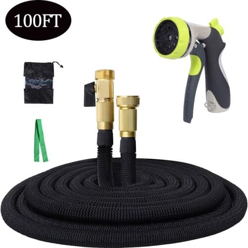 Flexible Water Hose Expandable Garden Hose with 3/4" Solid Fittings Farm Watering & Irrigation