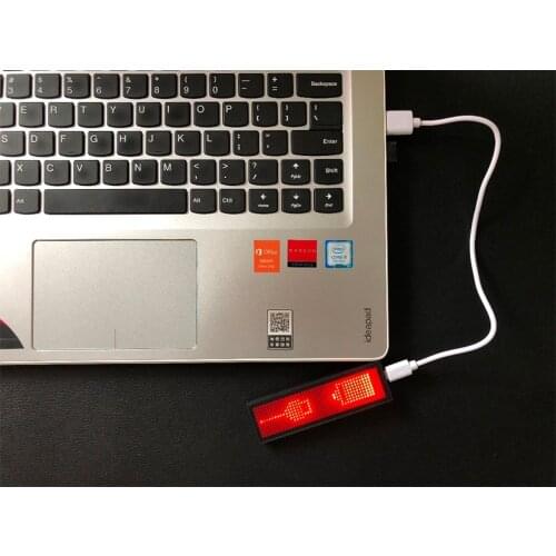 HD-NT44 Scrolling Message Led Name Badge , 44x11 Pixel Single Color USB Rechargeable Led Name Tag For chest card Label