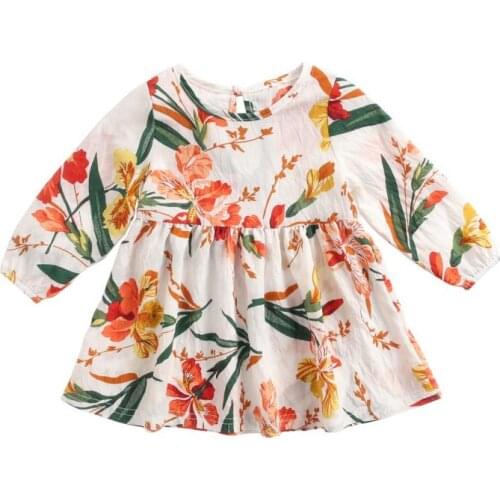 2021 Toddler Baby Girls Clothes Spring Summer Leisure Long Sleeves Floral Cotton Autumn Clothes For Newborns Childrens Clothing