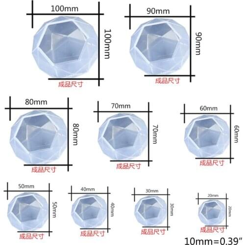 Crystal Epoxy Resin Mold Diamond Pendant Casting Mould DIY Crafts Making Tool