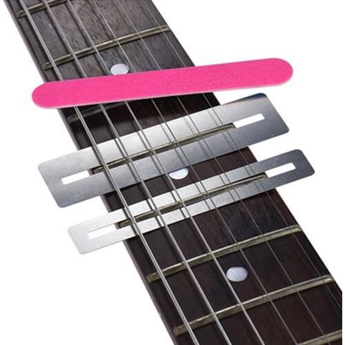 Guitar Fret Polish Tool Stainless Steel Fretboard Guard Protector Repairing Polisher Fretwire File Sanding Luthier Tool