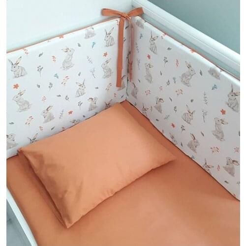 Jaju Baby Handmade Cute Rabbit Patterned Baby Duvet Cover Set and Side Protection Set, Duvet Cover, Baby Bed Sheet, Crib Barrier