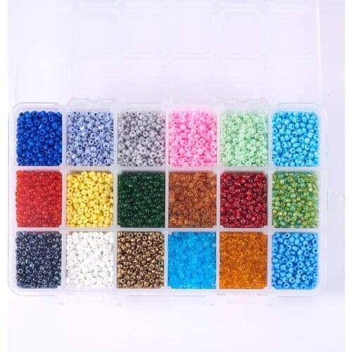 18 Color Czech Crystal Glass Beads Round Loose Beads Combination For DIY Handmade Jewelry Making Bracelet Accessories Boxed