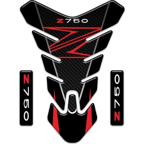 3D Emblem Fuel Tank Traction Side Pad Decal Protective Stickers Motorcycle For Kawasaki Z750 Z 750 z750 gift wrap cutter vespa