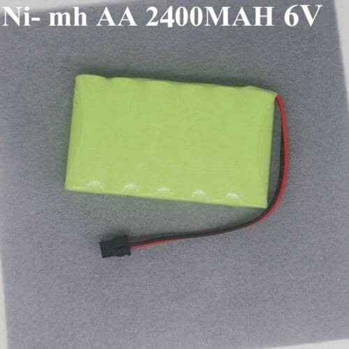 2pcs 6V 2400mAh Ni-MH Battery with 5 In 1 Charger JST SM Plug 2.4v 12v for Remote Control Toys Rc Light Electric Tool AA Group