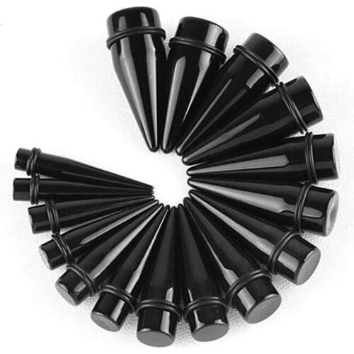 Wholesale Acrylic Body Jewelry Ear Plugs Ear Taper Stretcher Gauges Expander Mix 10 Sizes 200pcs