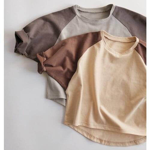 Autumn Baby Girls Boys Cotton Long Sleeves T-shirt Kids Pullover Coat Tops Japan Korean Style Children Clothing