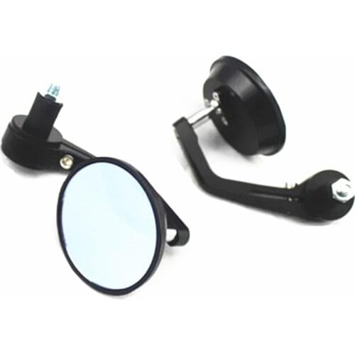 Pair Round Big 7/8" 22mm Handlebar Bar Ends Side Rear Mirrors Motorbike Cruiser Chopper For Honda Yamaha Kawasaki Suzuki