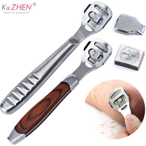 1Set Foot File Stainless Steel Pedicure Cutter Foot Callus Shaver Heel Hard Skin Remover Pedicure Razor Hand Shavers Blades
