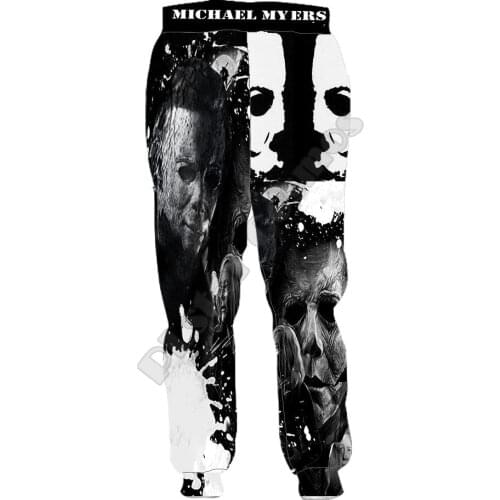 PLstar Cosmos Michael Myers Pants Men Women Novelty 3D Printed Funny Pants Full Hip Hop Sweatpants Drop shipping style-4