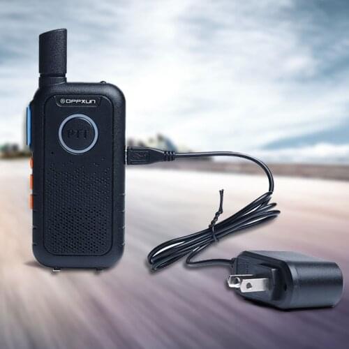 OPPXUN Walkie Talkie Portable Two Way Radio MINI M1 Front PTT UHF VOX USB Charging Transceiver Communicator Gift Hiking Camping