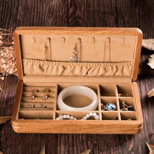 Luxury log Structure Jewelry Box Storage Drawers Storage Organizer Wood Box For Girls Gift MSSH041