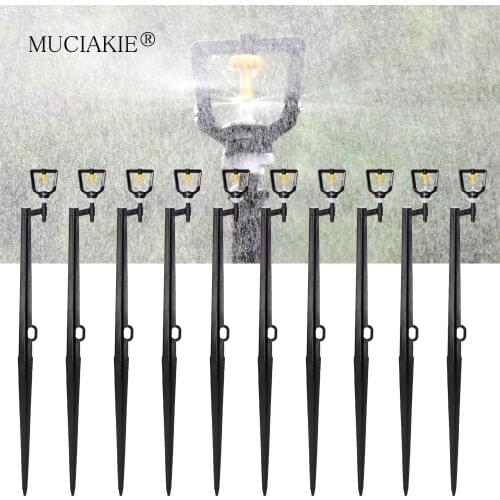 MUCIAKIE 30L/H Garden Misting Nozzle Sprinklers on 20-50cm Stakes Plant Flowers Irrigation Watering Cooling Spay with 1/4'' Barb