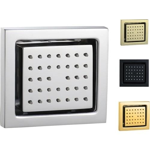 Concealed Installation Body Jet Shower Spa Brass Square Massage Jets Spray Body Shower Bodyspray