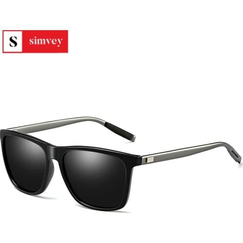 Simvey Driving Polarized Sunglasses Vintage Rectangle Alloy Frame Sun Glasses for MennWomen Gafas De Sol De Los Hombres