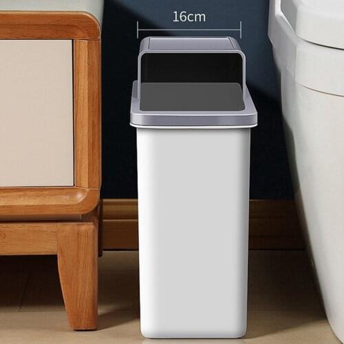 Waterproof Trash Can Narrow Seam Dustbin Privacy Protection Bucket Garbage For Household Bathroom Toilet Kitchen Bin
