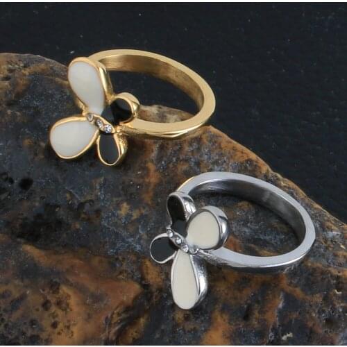 Stainless Steel Jewelry Gold Color Rings Wholesale For Women Fashion Gift Newest RBJHAOBB