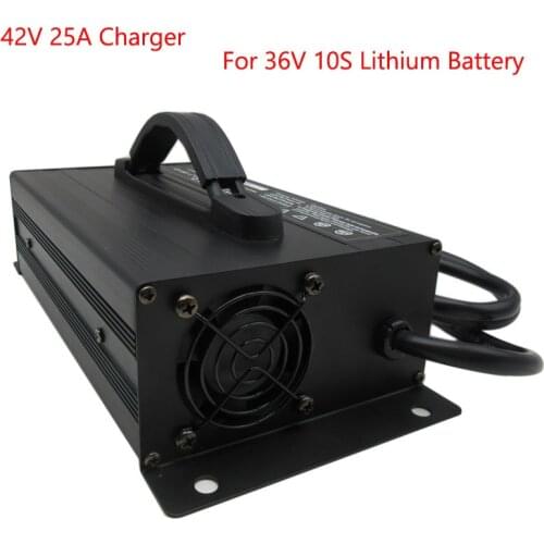 1200W 10S 36V 25A lithium battery charger 42V 25A fast Charger for 36V Electric Bike Forklift battery pack Free shipping
