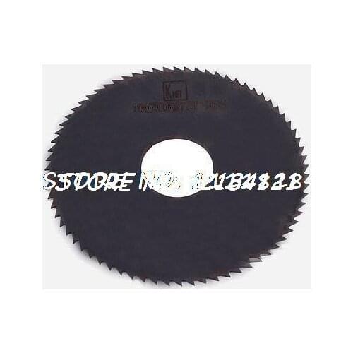 100mm x 0.6/0.8/1.2mm x 27mm 72T HSS Slitting Saw Blade Cutting Tool Black