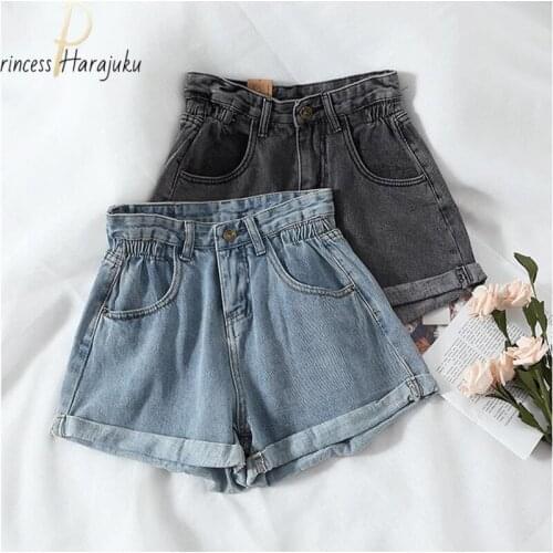 2021 New All Match Sashes Casual Women Denim Shorts Crimping High Waist Slim Summer Jeans Shorts Fashion Chic Hot Ladies Bottom