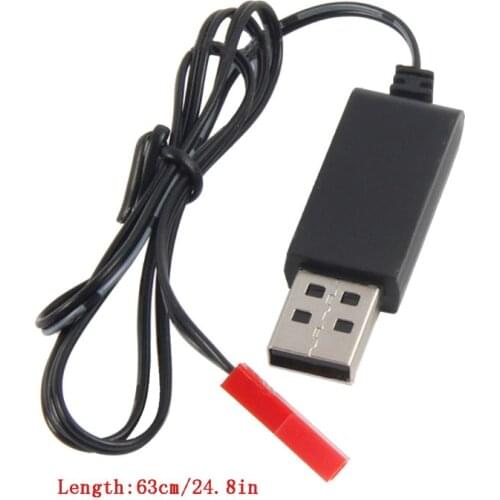 3.7V 500mA Output 1S For Lipo Lithium Battery USB Cable Charger Red Female Head JST Plug For Lipo Battery Only