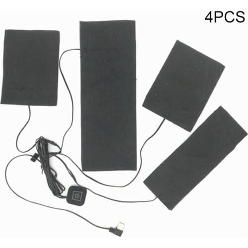 4 in 1 USB Electric Heating Pads Vest Clothes Heater Warmer Portable Electric Heating Vest Sheet Heating Jacket Warmer Pad