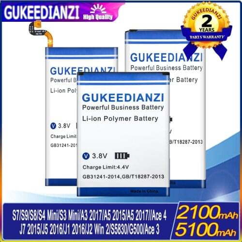 Battery For Samsung Galaxy J1 J2 J5 J7 2015 2016/S3 S4 S7 S8 S9 mini/A3 A4 A5 2017/J120 G930F J5109 G950 J7008 S7652 A520F G500
