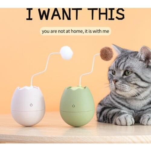 AMEIFU Automatic Tumbler Cat Toy Smart Teasing Rolling Ball Cat Toys Interactive Self Rotating Ball Creative Pet Product