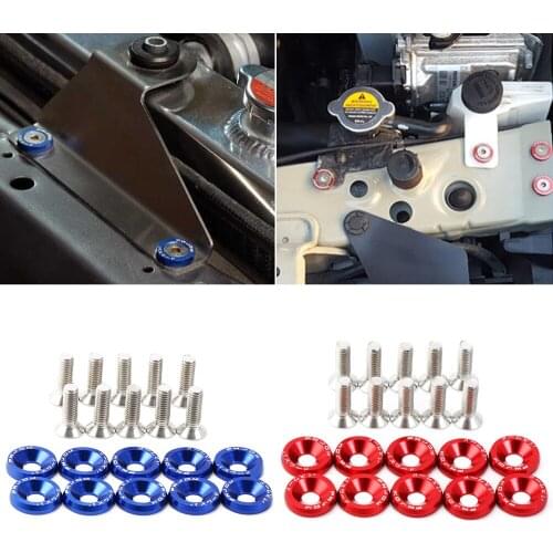 Car-styling 10x Nuts Bolts Screws For Citroen C4 C5 Hyundai Solaris I30 VW Polo T5 Ford Fiesta Fusion Mustang Opel Accessories