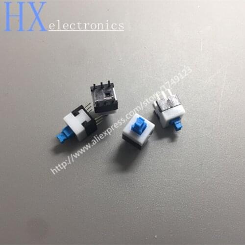 Free shipping 50PCS NEW 8 * 8 latching switch Button switch double row self-locking 6 feet