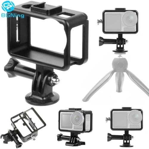 BGNing Aluminum Protective cage for DJI Osmo Action Sports Camera Housing Shell with Base Mount Adapter Screw Protector Case