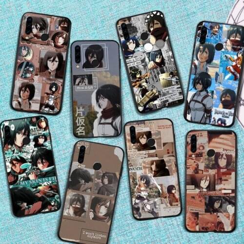 Mikasa attack on titan anime poster Phone Case For huawei honor 10i 10 lite 8x 9x 20 30 v30 pro mate 20 30 40 lite pro funda